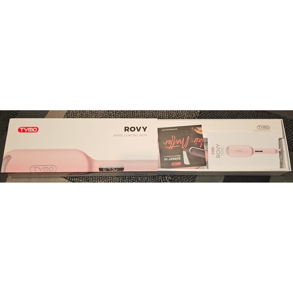 TYMO ROVY Wave Curling Iron Pink NIB Professional Digital Hair Styler 430F
